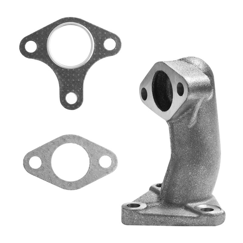 Sutmorly Muffler Exhaust Kit Assembly Fits Honda GX340 GX390 GX420 11HP 13HP 16HP Harbor Freight 420 Engine Water Pump Snowblower Pressure Washer with Head Shield Manifold and Two Gaskets, No nuts - Image 5
